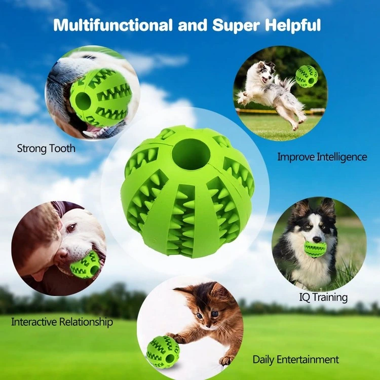 Dog Treat Ball Interactive Chew Resist Toys Teeth Cleaning Toy Molar