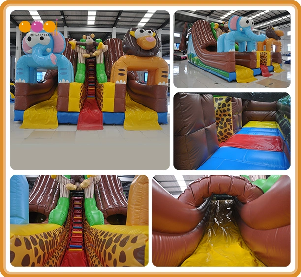 Customized Giant Animal Inflatable Toy Cliffy Tunnel Slide (AQ01673)