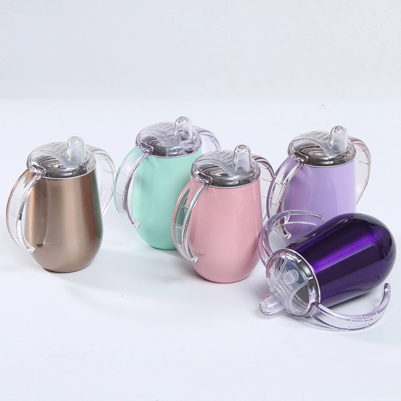 10oz Sippy Lids Stainless Steel Tumbler Double Wall Vacuum Insulated Skinny Tumbler Sippy Milk Tumbler Cups