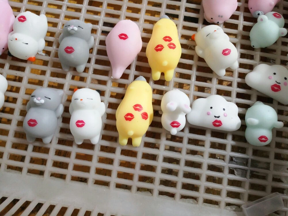 Squeeze-Lazy Cat Mini Animal Squishy 3D Kawaii Animals Eco-Friendly Soft Mochi Squeeze Squishy Cat Toys