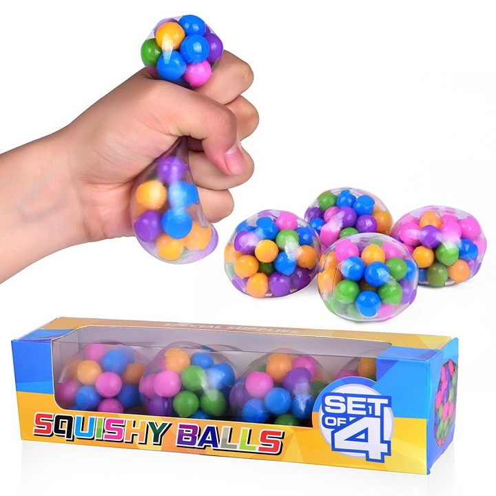 DNA Molecule Stress Ball - Squeezing Stress Relief Ball- Stress Squishy Toys - Free Sensory Rubber Ball