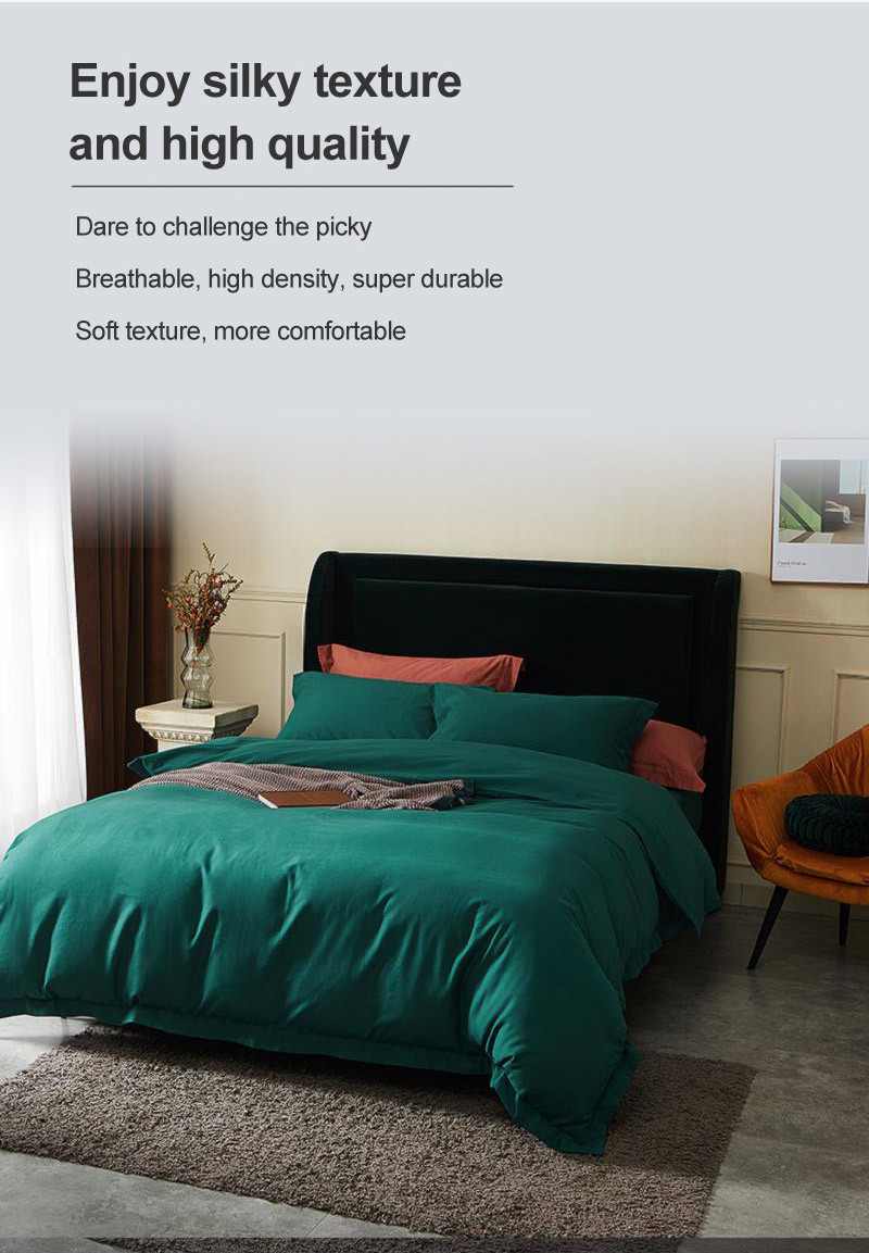 Organic Luxury Bedding Brushed Softest Cotton Sheet 400 Thread Count Bed Sheet Set