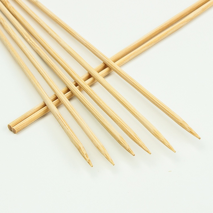 Marshmallow Grilled Potato Round Bamboo BBQ Sticks Bambus for Sales