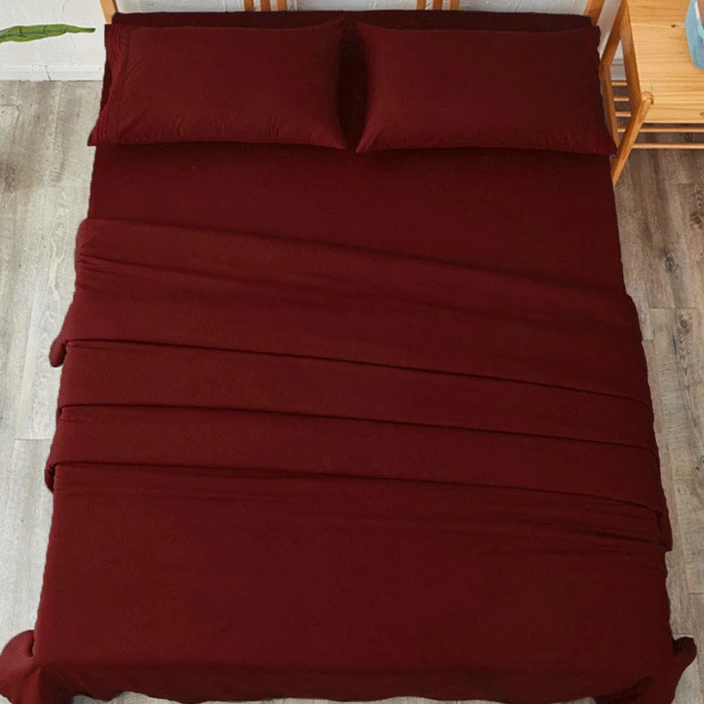 Bed Sheet Set Super Soft 100% Microfiber 1800 Thread Count Embroidered Hotel/Home Bed Comforter Set