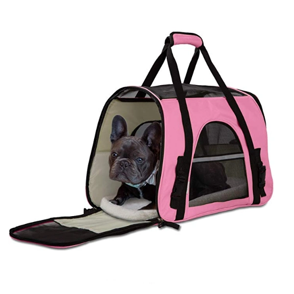 Approved Pet Carriers W/ Fleece Bed for Dog & Cat Airline