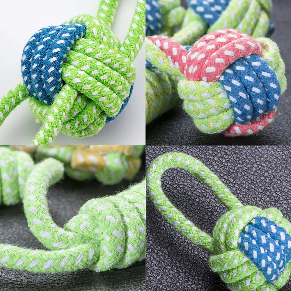 Pet Puppy Rope Dog Cotton Chews Toy Play Knot Toy