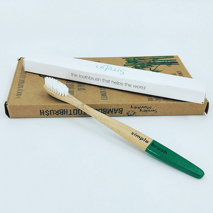 Soft Sharpen Bamboo Fiber Degradable Eco Bamboo Toothbrush with Bamboo Handle