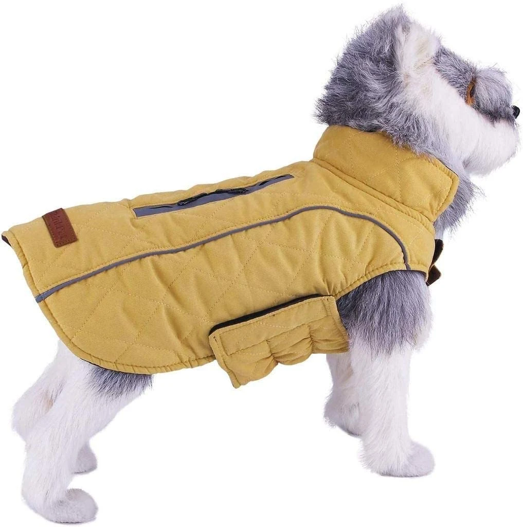 Padded Comfortable Winter Dog Jacket Reflective Safey Dog Vest