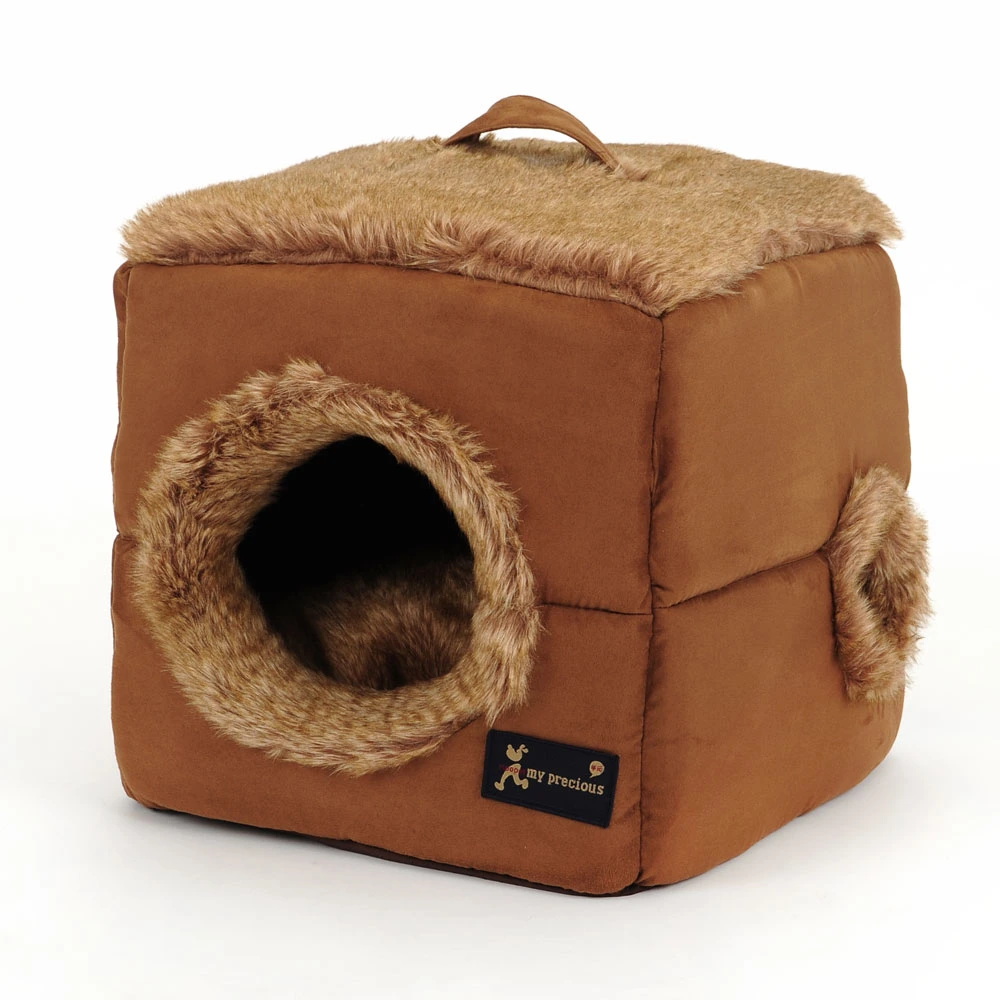 Plush Pet House Cozy Warm Soft Cave Portable House
