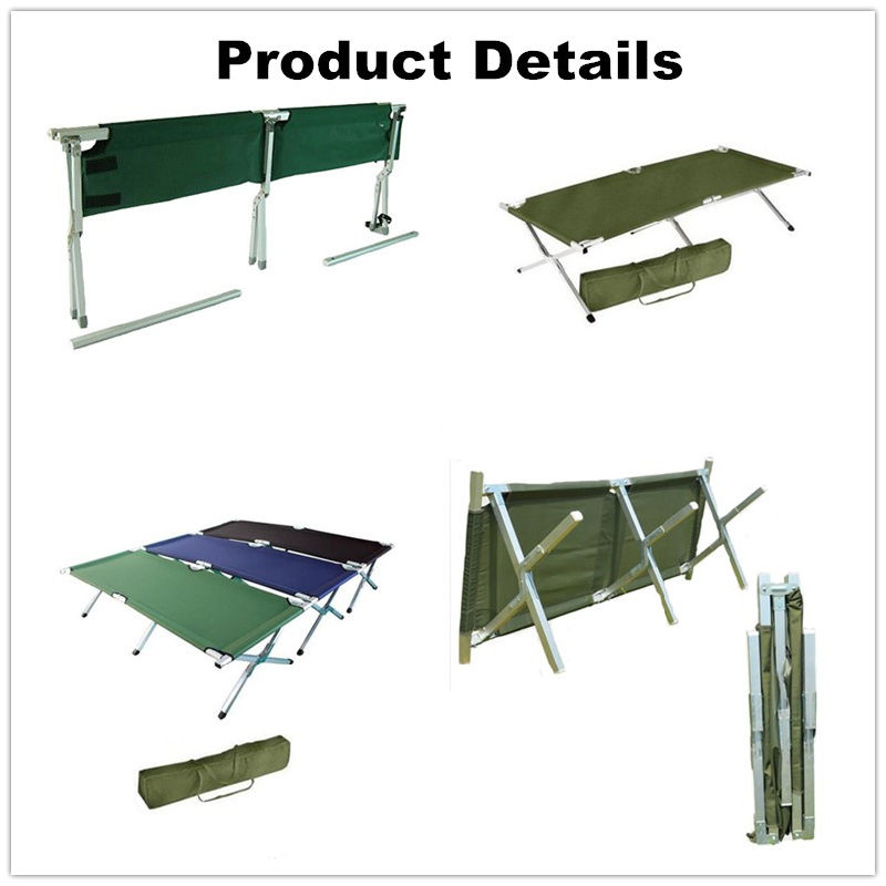 High Quality Outdoor Steel Aluminum Frame Military Outdoor Camping Bed