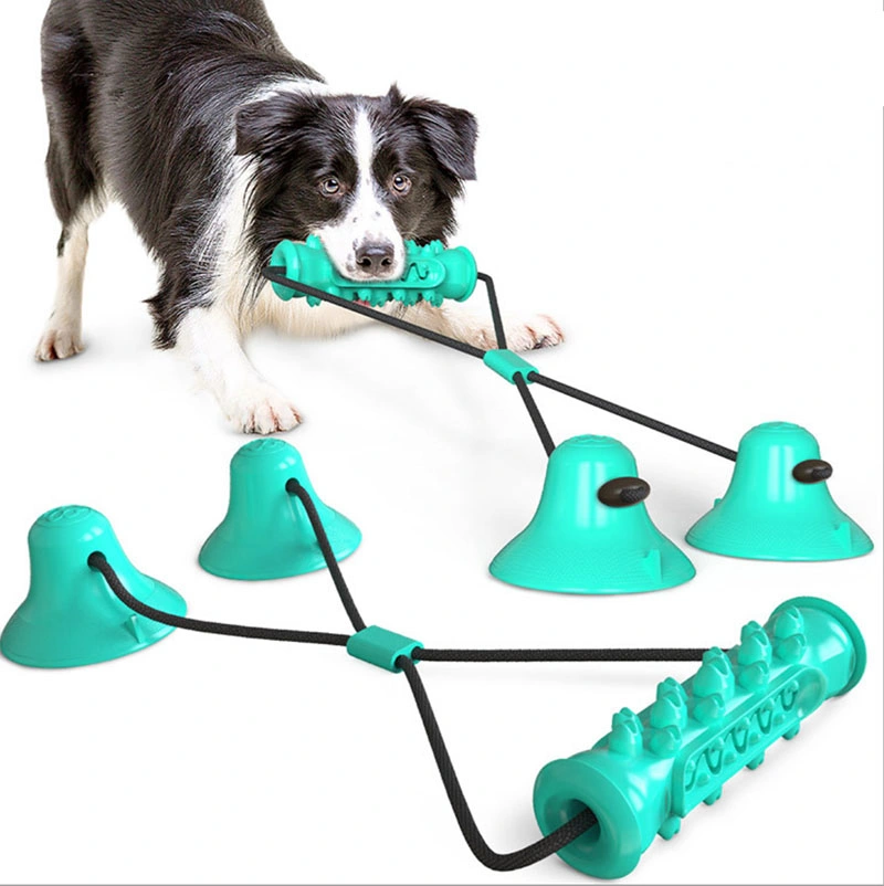 Dog Toy Suction Cup Teeth Cleaning Chew Rope Toys with Balls