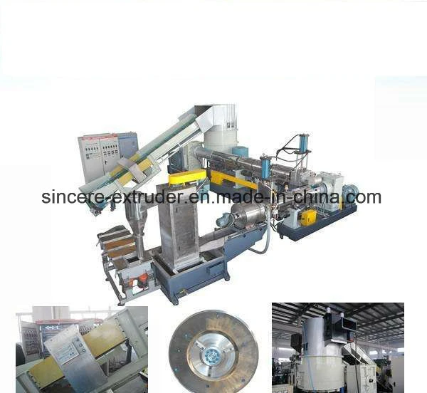 PP PE Pet Recycling Pelletizing Machine with Water-Ring Cutting System