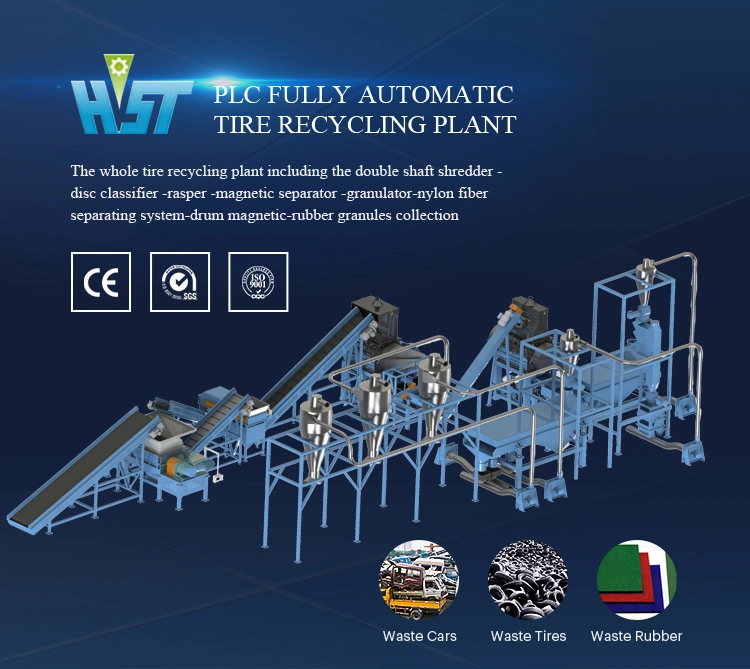 Tire Shredder Machine Waste Tire Recycling Plant Supplier Waste Tire Strip Cutting Machine