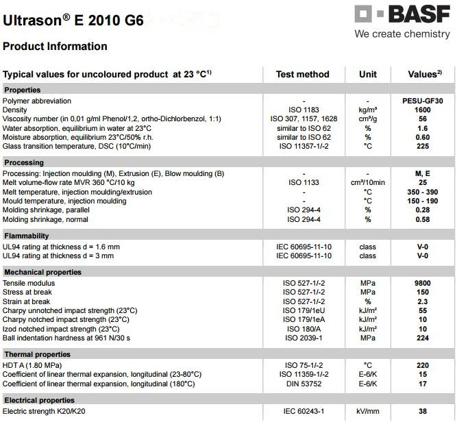 (PESU/PES) Ultrason E 2010 G6 (E2010 G6/E2010G6) UN Uncolored Black