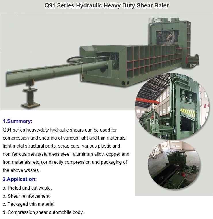 Hydraulic Scrap Metal Recycling Gantry Shear Diesel Steel Bar Cutting Machine