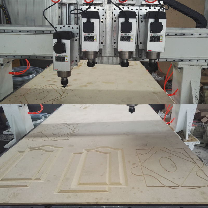 4 PCS Tools CNC 3D Wood Carving Machine