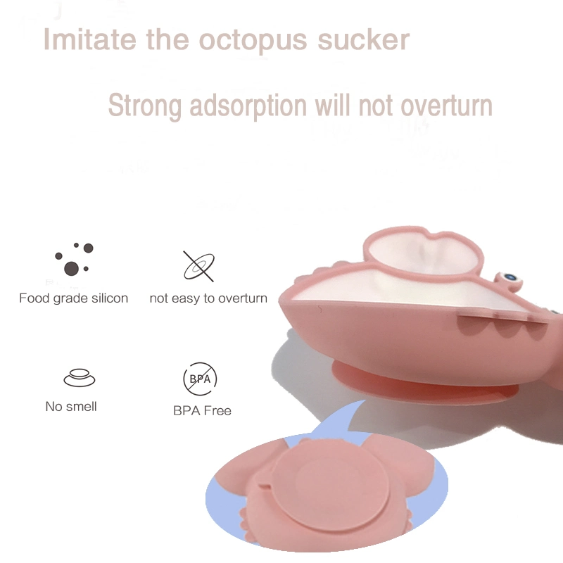 Custom Baby Complementary Food Tools Eco-Friendly Food Grade Silicone Baby Feeding Plate Set