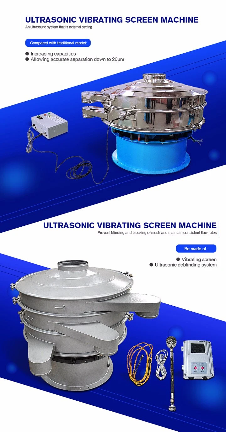 Ultrasonic Vibrating Sieve Shaker for Fine Cheese Powder with 325/400 Mesh