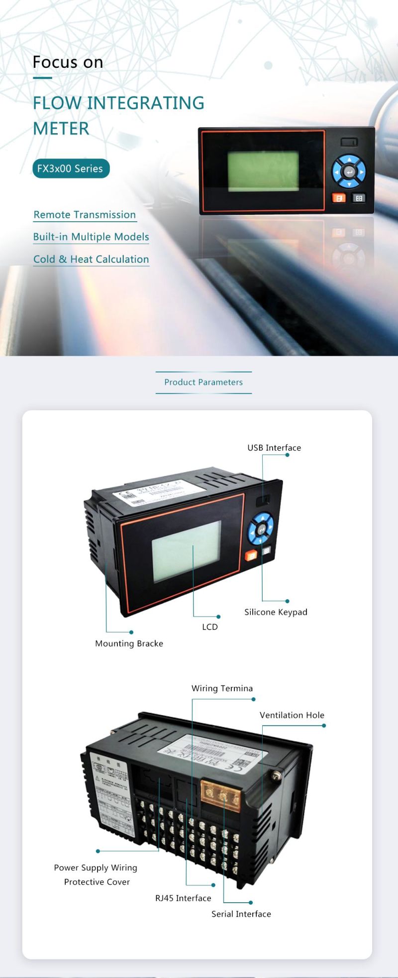 Ultrasonic Flow Meter Precision Ultrasonic Open Channel Flow Meter Totalizer