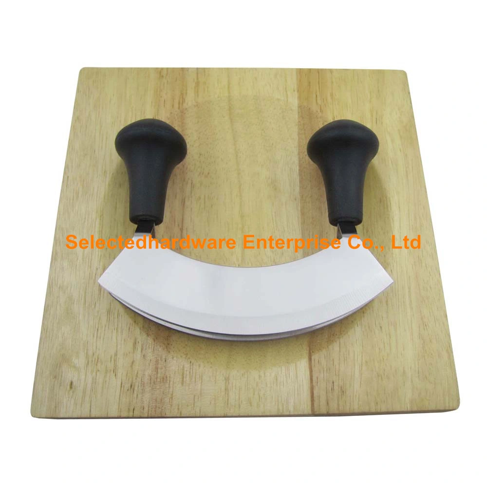 2PCS PP Handle Mincing Knife Herb and Vegetabal Cutting Knife