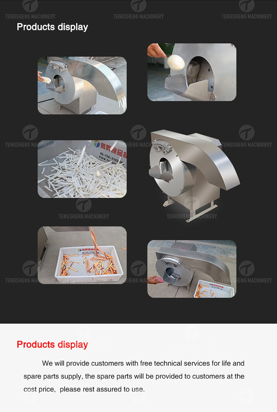 Industrial Stainless Steel Vegetable Cutting Machine Potato Cutting Machine (TS-Q128)