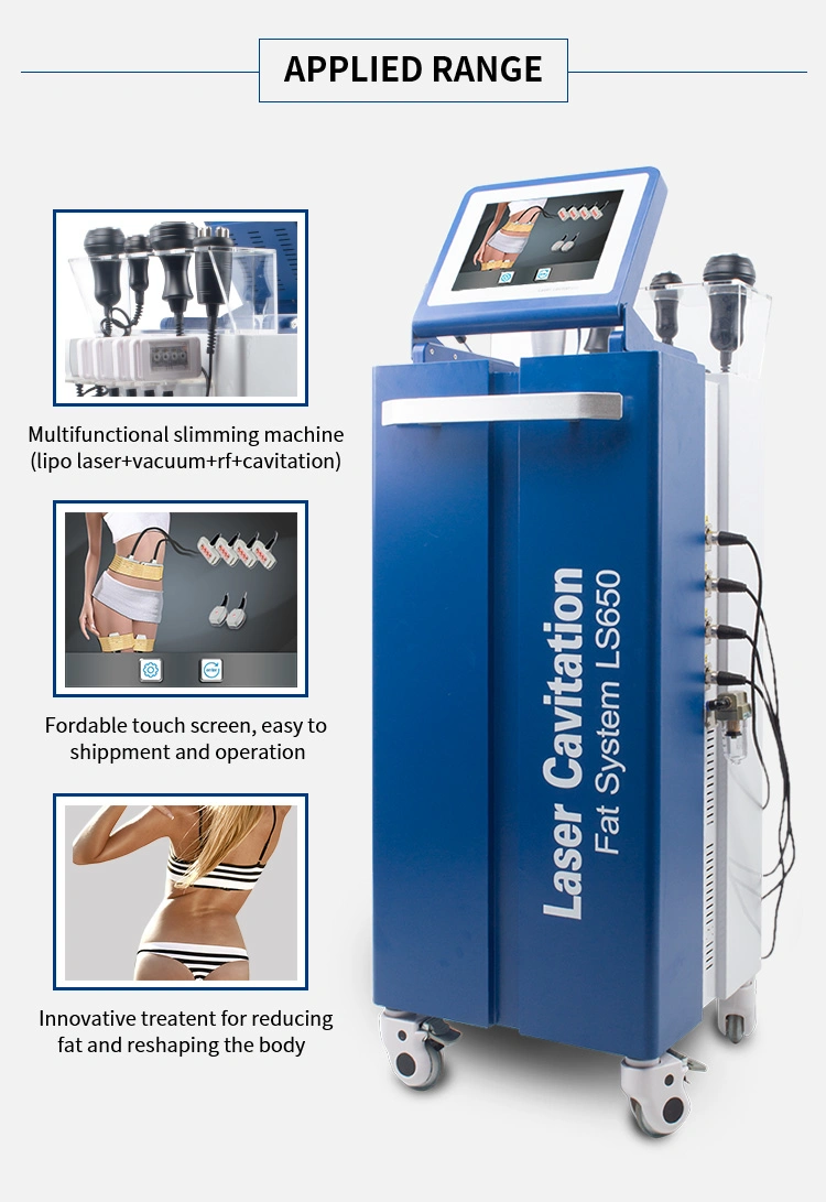 New Design Weight Loss Ultrasonic Cavitation Body Slimming 40K+RF+Lipo Laser Beauty Equipment