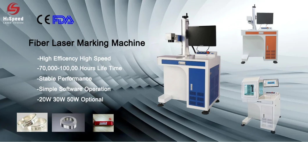Engrave Rings Fiber Laser Marking Machine Laser Cutting System 20W 30W