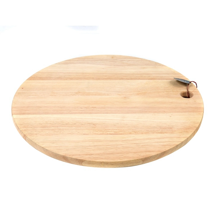 Bamboo Thick Round Circle Cheese Cutting Board Pizza Serving Platter with Custom