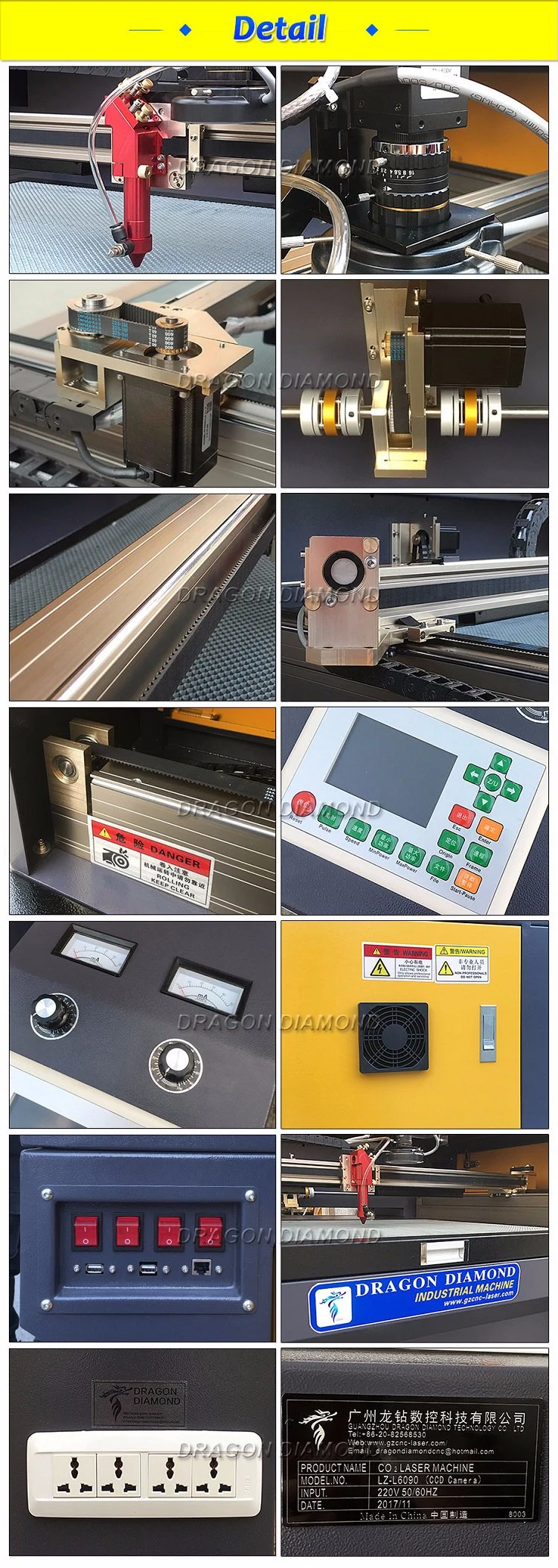 6090 Auto Position CNC CO2 Laser Cutting/Engraving Machine with CCD Camera for Fabric Cloth Label Cutting