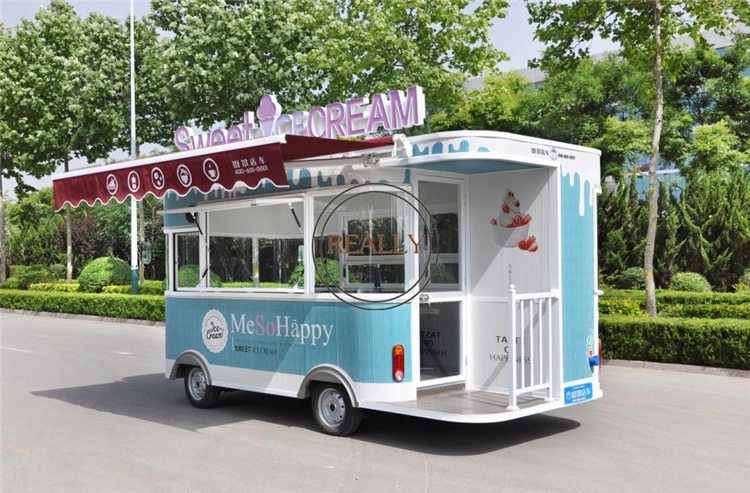 2019 Popular 4.2m Long Food Truck Customized Food Kiosk Multifunctional Electric Food Cart