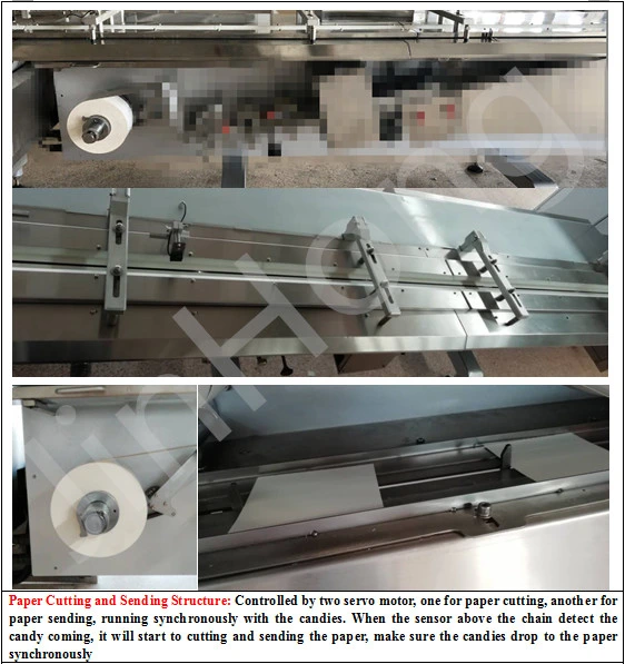 Jh-Z1233 High Speed Full Automatic Paper Cutting Pillow Packing Machine for Biscuit Bread Cake