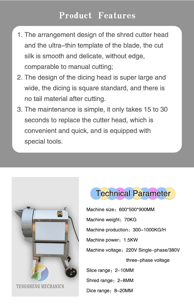 Multifunctional Vegetable Cutter Machine Potato Chips Cutter Carrot Cube Cutting Machine (TS-Q112)
