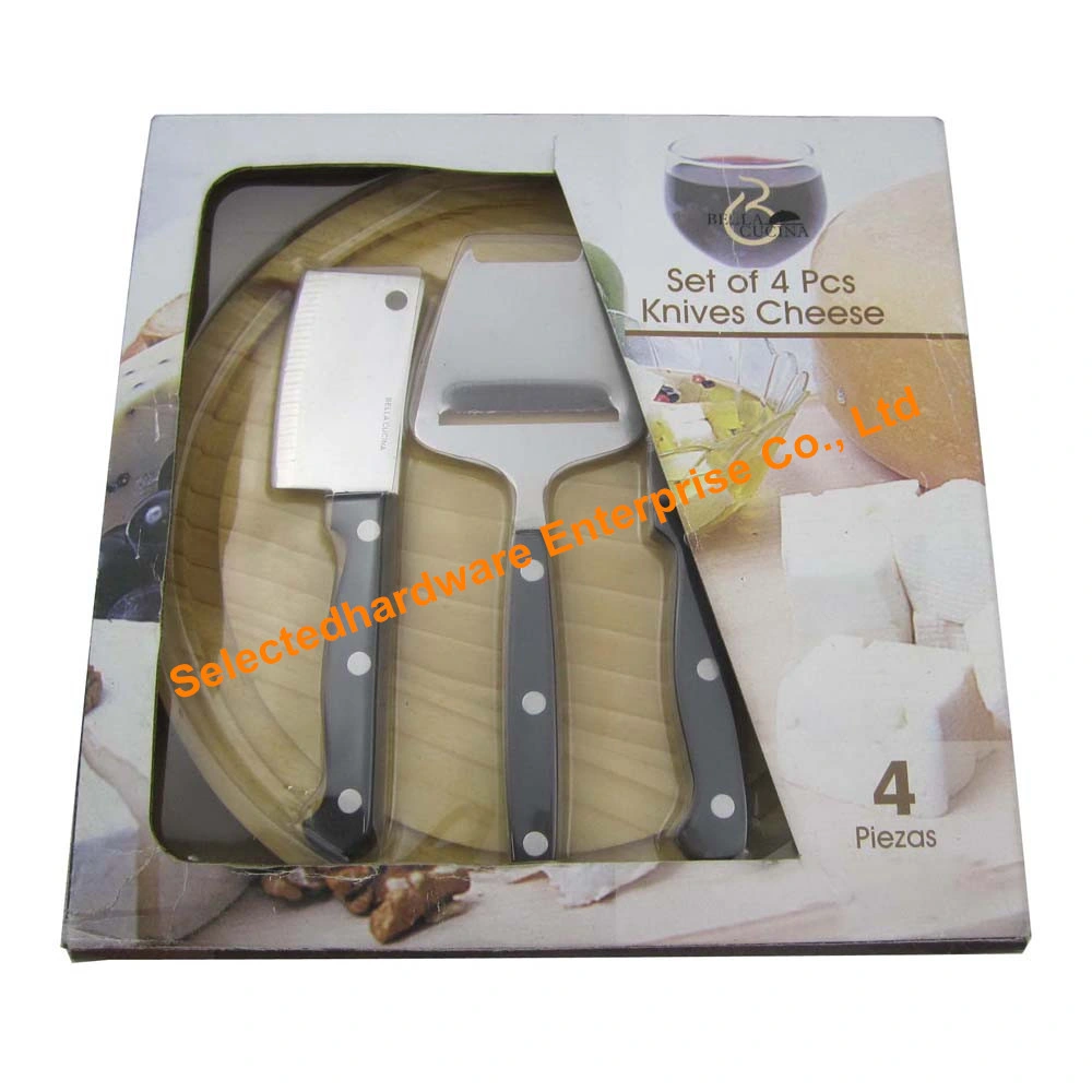 4PCS Cheese Plane Cheese Knife Set with Mini Cheese Cleaver Knife