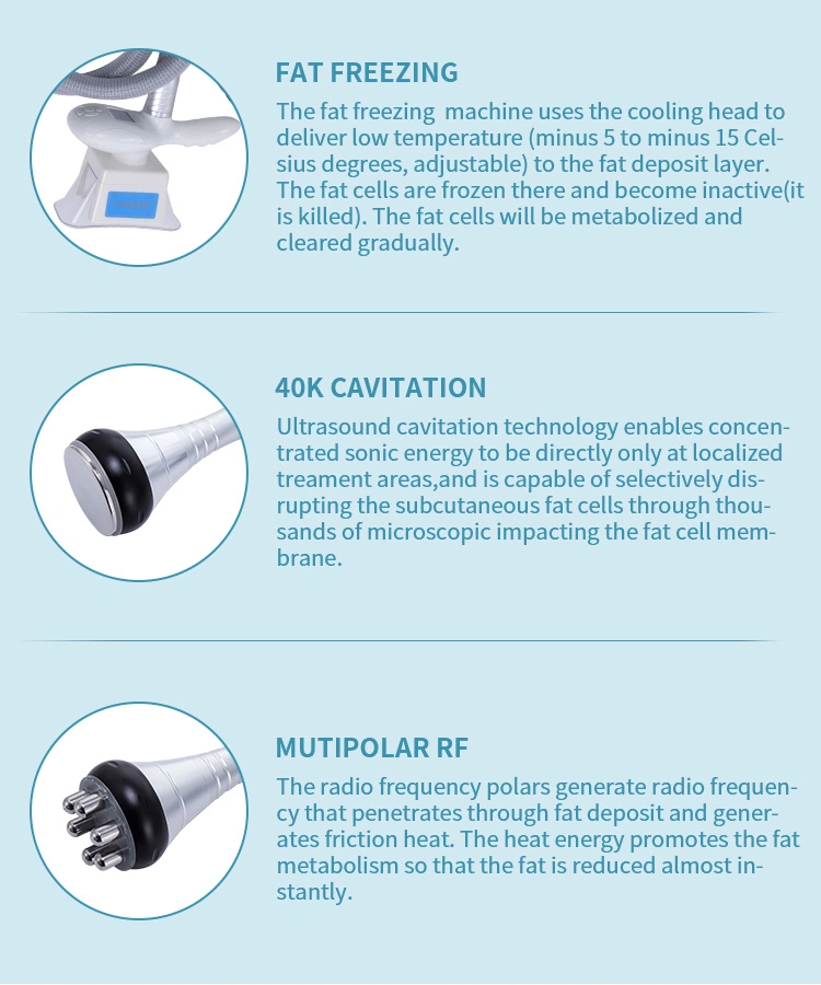40K Ultrasonic Cavitation Vacuum RF Body Slimming Liposonix Skin Lifting Machine