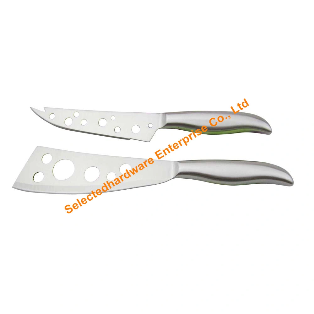 2PCS Hollow Handle Cheese Knife Set Stainless Steel Cheese Cutter