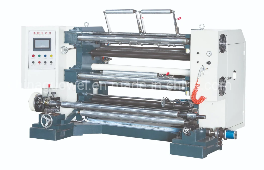 PLC Controlled Slitter Plastic Cutting Machine for Plastic Film in 200m/Min