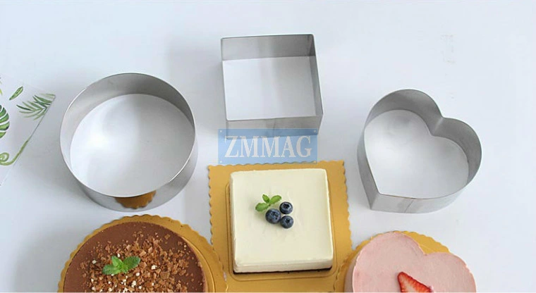 Square Round Heart-Shaped Mousse Cake Mold Circle Tools Moulds (ZME-71001)