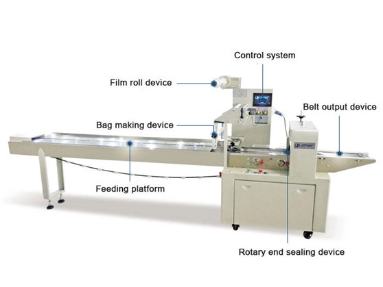 Automatic Cake Packaging Pillow Machine for Bake Cake Half-Baked Cake