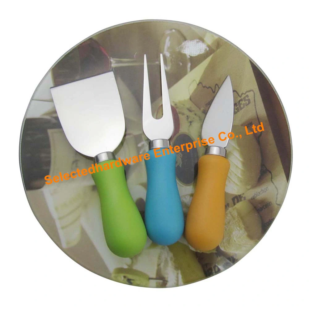 4PCS Parmesan Shaver Cheese Knife Tool Set with Glass Cutting Board