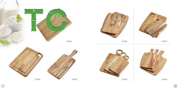 Wholesale Acacia Wood Cheese Cutting Board Set and 3 Knives