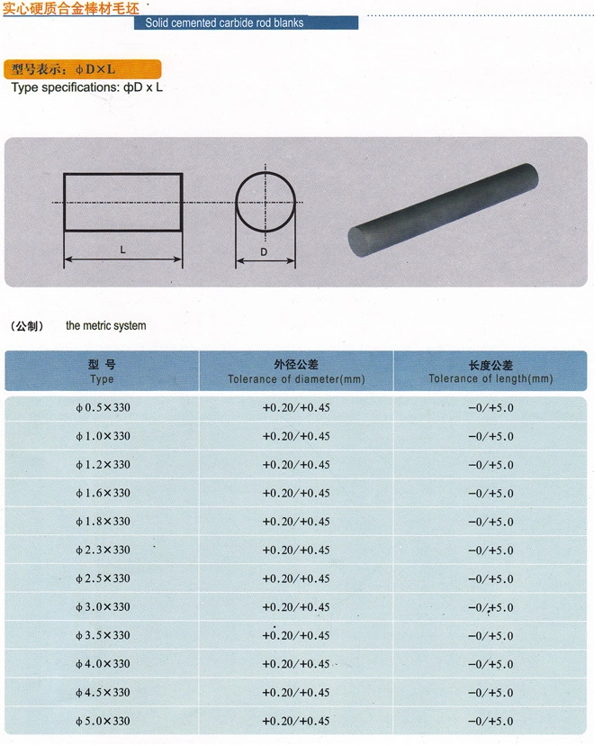 Cutting Tools Carbide Rod for Machine Tools Made in China