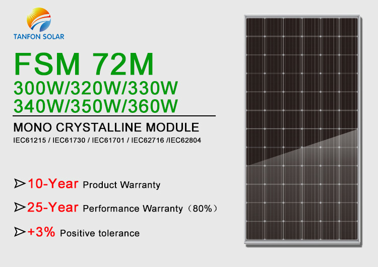 62 Cells Monocrystalline Solar Panels Is 340W Mono Solar Panel Solar From Factory