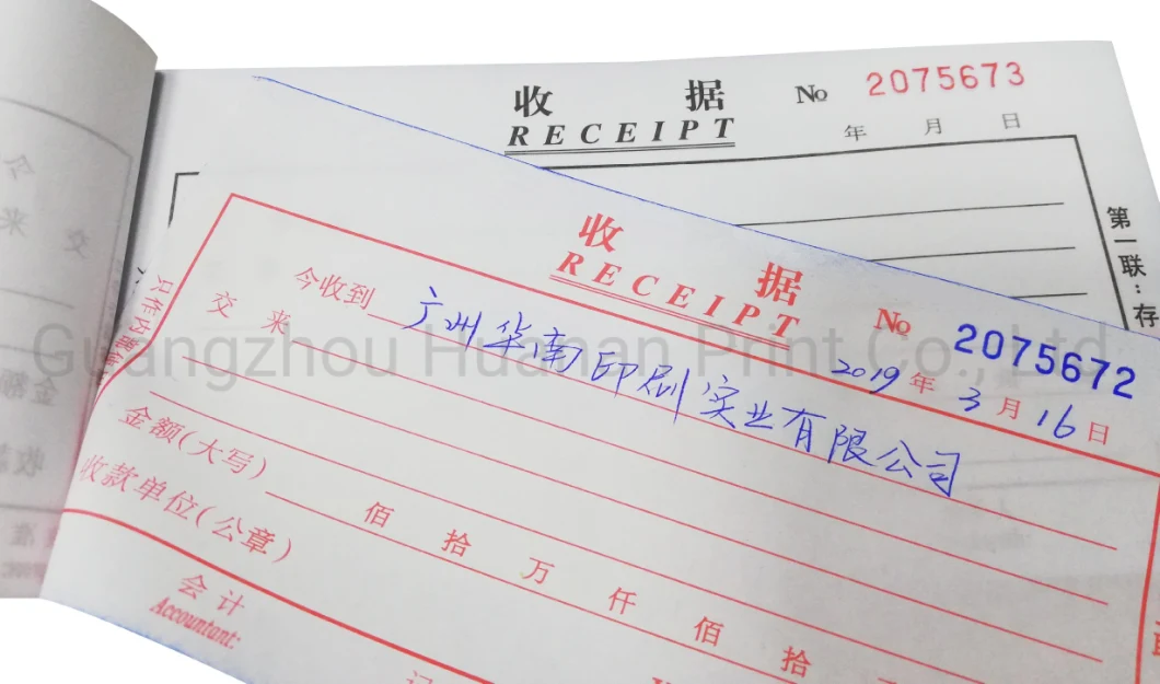 Mutil-Ply Printing Type Carbonless Receipt Bill Ordered Paper Debit Bill Quadruple Delivery Note