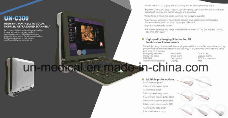 Portable All Digital CT Scanner Ultrasound Machine