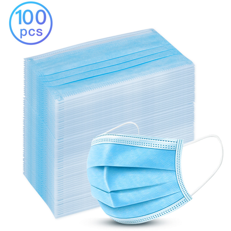 Disinfectant 3ply Wholesale Earloop Medicare Filter Melt-Blown Fabric Disposable Face Mask