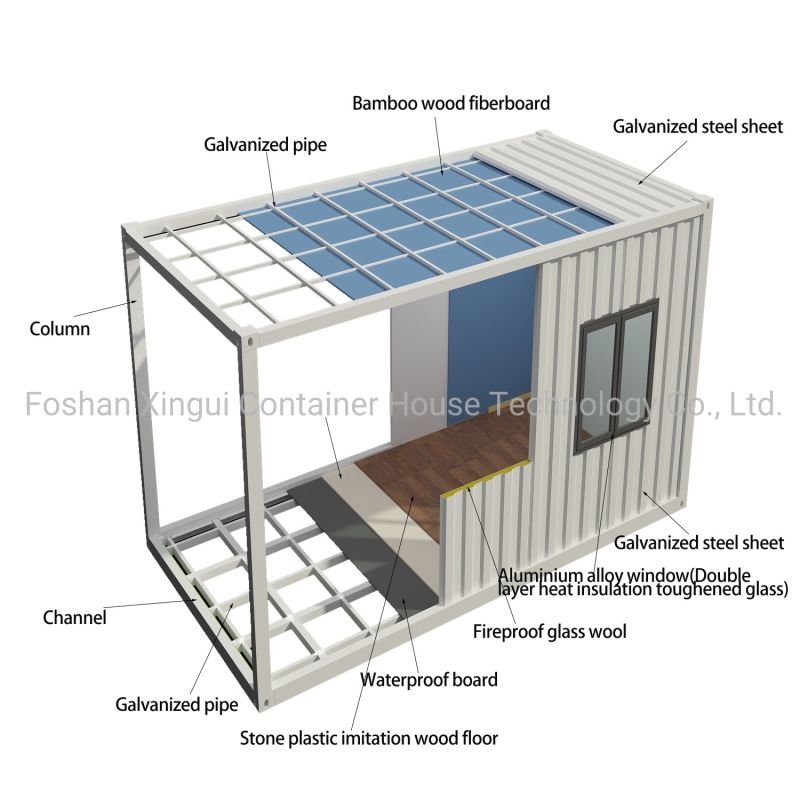 Two Story Prefabricated Mobile Container House for Cafe Shop