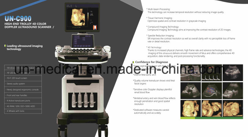 Medical Supply High Quality Trolley Ultrasound Scanner