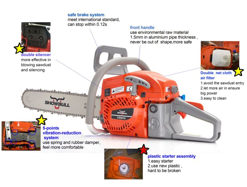 Steel Gasoline Chainsaw 5810, Cheap Chiansaw for Sale