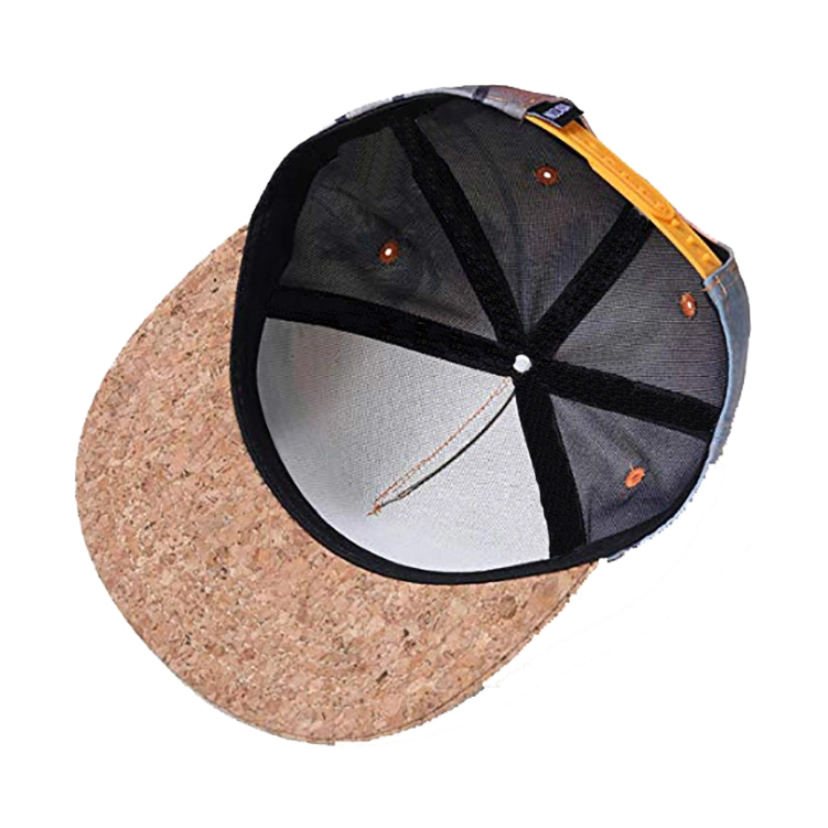 Cork Bill Baseball Snapback All Over Sublimation Print Hip Hop Snapback Cap Hats in Bulk