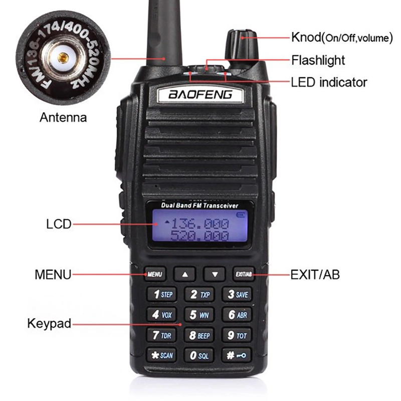 Baofeng UV-82 Dual Band Dual Display Dual Standby Walkie Talkie